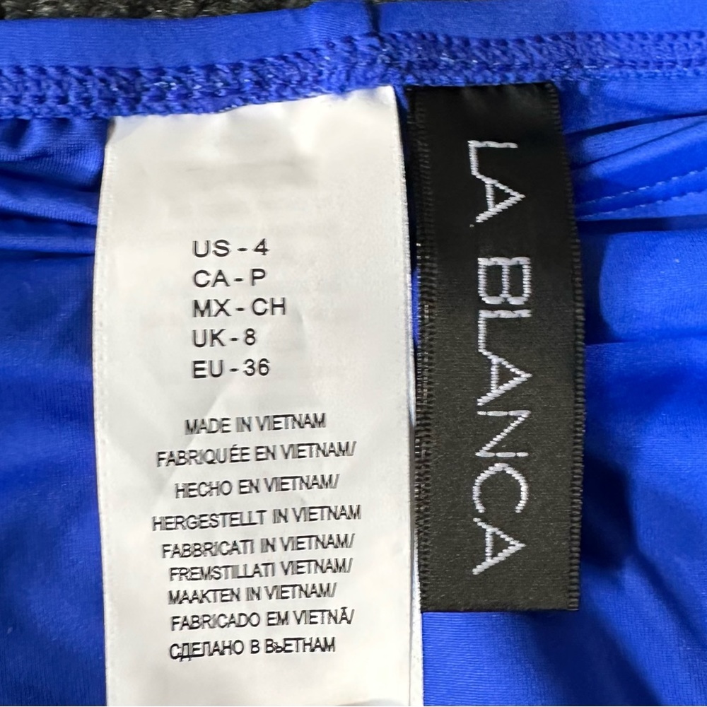 NWT La Blanca Women's  Side Shirred Hipster Swimsuit Bottom Sz 4 - Picture 5 of 6